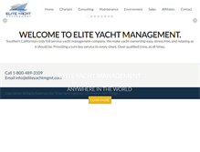 Tablet Screenshot of eliteyachtmgmt.com